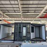 Maison conteneur extensible à prix d'usine, villa préfabriquée modulaire, bureau, cuisine, mini-maison mobile, maison préfabriquée moderne