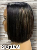 Perruque Lace Front HD Transparente SDD Bob Lisse 2*6 5*5 100% Cheveux Humains, Peut Être Permanente et Teinte