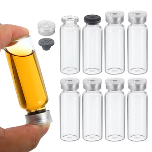 Amber Borosilicate Glass Laboratory Vials 20ml <b>Crimp</b> Top Caps Sample <b>Set</b> - Product Image 5