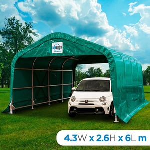 Cubierta de coche de tubo cuadrado de acero de PVC de alta resistencia de fabricación italiana, protección UV e impermeable para deportes al aire libre, venta al por mayor - Product Image 2