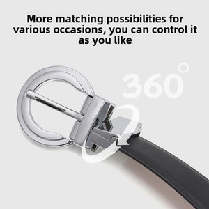 Cinturón de Cuero para Mujer, con Hebilla <span class=keywords><strong>Reversible</strong></span>, Clásico, Elegante y Delgado, para Damas Modernas, Ajustable - Product Image 2