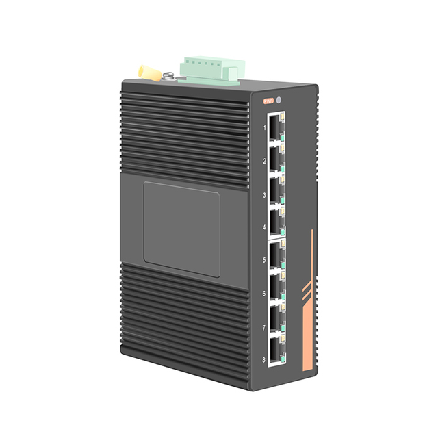 Free Sample Managed Din Rail Industrial Grade Gigabit Ethernet Passive 12V 24V 48V 8 Port POE Switch