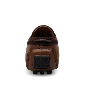 Nouvelles Chaussures de Soirée Homme en Cuir de Vachette, Design Tendance, Résistantes, à Bout Rond, Faciles à Enfiler, pour l'Automne - Product Image 4