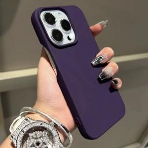 Coque de téléphone semi-couverte mate couleur unie pour iPhone 17 16 15 14 13 12 11 Pro Max – Housse de protection ultra-fine antichoc - Product Image 1