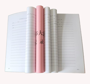 Cahier de procès-verbaux de réunion de livres de disques personnalisés au design unique avec papier d'art à couverture souple laminée brillante - Product Image 5