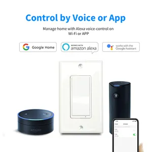 120 US Smart Light Switch Intelligent WiFi Switch Controls Lighting From Anywhere Whit Alexa Voice Control Intelligent Switch