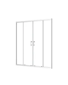 Elegant design SUS 304 handle frameless single glass shower sliding shower