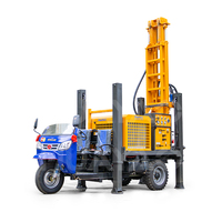 Plateforme de forage de puits d'eau à trois roues, type tracteur, plateforme de forage portable à vendre