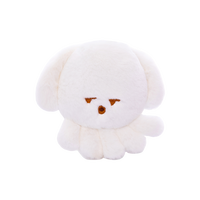 Usine directe bas quantité minimale de commande mignon blanc en peluche pieuvre peluche jouet personnalisable expressions faciales mascotte d'entreprise