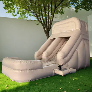 Thương Mại Màu Trắng Màu Be Inflatable Có Thể Tháo Rời Bóng Pit Cho Trẻ Em Bên Tổ Chức Sự Kiện Nhảy <span class=keywords><strong>Bouncy</strong></span> Lâu Đài Trượt Nước Inflatable Cho Thuê - Product Image 1