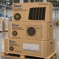 Climatiseur solaire hybride Deye 12000 BTU ACDC à entraînement direct PV, système de climatisation split pour économie d'énergie domestique
