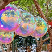 Ballon à bulles réutilisable de boule de miroir gonflable extérieure et intérieure personnalisée commerciale pour la décoration de mariage de fête d'événements