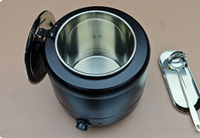 Hotel-Catering-Ausrüstung Buffet-Suppentopf 13L Elektrischer Kochtopf Isolierte Behälter Goldener Chafing Dish Suppenwärmer Kochtopf