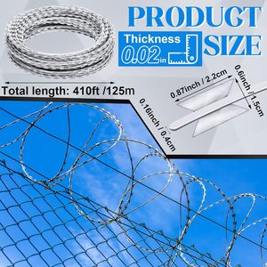 Mejor Precio en Venta: Alambre de Púas <span class=keywords><strong>Concertina</strong></span> BTO-22, Cuchilla Conductora Eléctrica para Alambre de Púas, 500mm por Rollo, Valla Antiescalada - Product Image 2