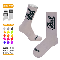 Concevez vos propres chaussettes de sport en coton personnalisées avec impression, chaussettes tricotées OEM, logo personnalisé, chaussettes pour hommes