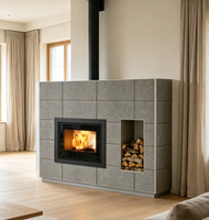 Cheminée électrique autoportante au design moderne pour appartement et chambre, haute efficacité, verre Schott, taille personnalisée, chauffage intérieur