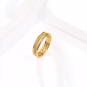 <span class=keywords><strong>2025</strong></span> кольцо из нержавеющей стали с золотым покрытием и розовым золотом - Product Image 1