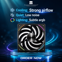 Ventilateur de refroidissement pour boîtier d'ordinateur Thermalright TL-K12-X28-R9 TURBO 12cm LCP ARGB LED 4 broches avec anneau anti-bruit