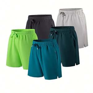 Shorts de sport pour hommes de 5 pouces, couleur unie, logo personnalisé, écologiques, respirants, séchage rapide, anti-plis, service OEM, style oversize - Product Image 5