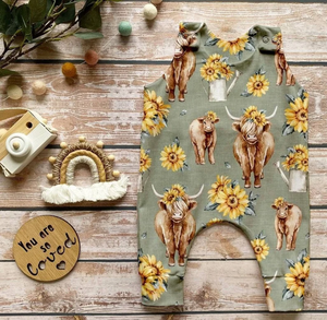 Combinaison sans manches pour bébé fille, imprimé ferme équestre, vente en gros, SR3746 CUSTOM - Product Image 4