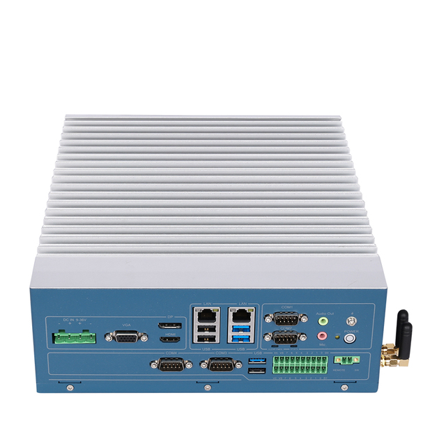 Quad-Core Fanless Industrial Computer New Embedded Win 11 Sim RS232 RS485 GPIO IoT Ubuntu Linux Mini PC DC 12V CAN Bus Stock