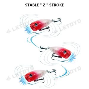 LETOYO Mini Senuelo Popper Leurre 3D Bionic Fishing Eye Sea Bass Poisson d'eau douce Saumon Tilapia Bream ABS Printed River Fishing - Product Image 4