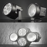 40W RGBWA UV COB tahan air LED Uplights nirkabel baterai bertenaga kuning lampu IP65 untuk pesta gereja pernikahan Wifi App DMX Led
