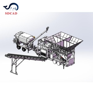 Planta de Dosagem de Concreto Móvel 100m³/h YHZS100, Estação Totalmente Automática de Grande Capacidade para Construção de Rodovias - Product Image 2