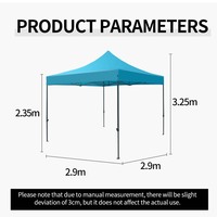 Carpa Plegable Cuadrada Resistente al Agua para Exteriores, con Logotipo Personalizado Disponible, Diseño Impreso, 3x3, de Poliéster para Interiores