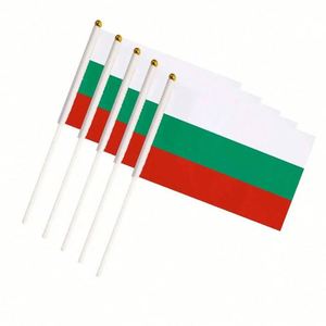 Customize 14x21cm Polyester Bulgaria Country Small Hand Waving <b>Flag</b> for Party Celebration - Product Image 4