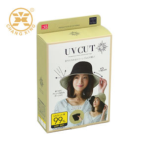 Reciclaje de embalaje plano personalizado con logotipo propio, caja colgante de entrega de sombrero, estante de tienda de estilo de moda, caja de papel de exhibición OEM al por menor - Product Image 1