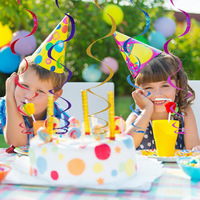 Juego de 6 Espirales Colgantes de Papel Metálico, Decoración para Fiestas, Serpentinas de Techo, Espirales Dobles para Graduación, Cumpleaños, Baby Shower