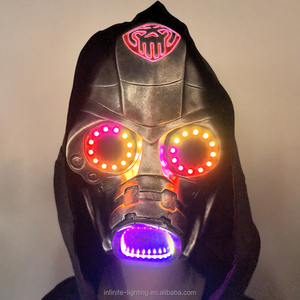 Último Modelo de Máscara LED, Máscara de Fantasma de <span class=keywords><strong>Resident</strong></span> <span class=keywords><strong>Evil</strong></span> 3 para Halloween, Disfraz de Personaje de Terror, Máscara Facial Protectora Antivirus de Resina - Product Image 1
