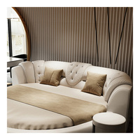 Grand lit rond double moderne simple européen français princesse chambre luxe romantique rond couple hôtel mariage lit