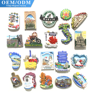Aimant de réfrigérateur personnalisé <span class=keywords><strong>pas</strong></span> <span class=keywords><strong>cher</strong></span>, souvenir personnalisé, aimant de réfrigérateur en résine 3D Chalkidiki, aimant de pays et de villes du monde pour réfrigérateur - Product Image 1
