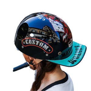 Casco Abierto Unisex ALPINES FOX, Resistente, con Hebilla de ABS, para Motocicleta, para Hombre y Mujer - Product Image 1