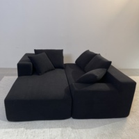 Canapé d'angle modulable 3 places de haute qualité, minimaliste, avec fonction inclinable, rembourré en éponge, mobilier durable pour appartement, villa et hôtel