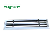 Diffuseur linéaire à fentes en aluminium sur mesure, type griffe, réglable à 360°, pour ventilation de plafond CVC, pré-encastre pour climatisation centrale