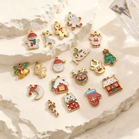 Colorpinky bricolage goutte d'huile pendentif américain noël mignon à la mode festif père noël accessoire renne collier pendentif