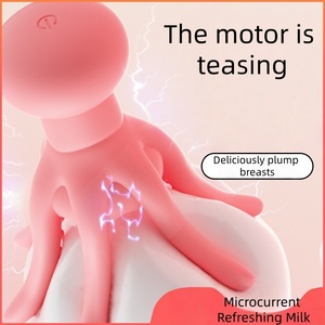 Masseur de sein électrique Octopus-Jouet sexuel vibrant rose pour femmes stimulant la zone sensible de la poitrine - Product Image 5