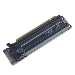 PCI-E 3.0 X16 1'den 2'ye Gen3 Genişletme Kartı Bölünmüş Kart PCIe-Bifurcation 16X'den X8x8'e Aralıklı Yuvalar CPU 4P / Sata Güç Kaynağı Portu - Product Image 5