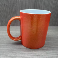Mug en céramique écologique de 11 oz avec paillettes magiques pour sublimation, compatible lave-vaisselle et micro-ondes, pour cadeaux personnalisés, décoration intérieure, Noël