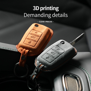 Para Volkswagen <span class=keywords><strong>Bora</strong></span> Lavida Sagitar Polo Tharu XR Tayron Car Key Holder Funda de cuero - Product Image 3