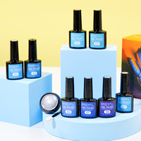 Kit de vernis à ongles semi-permanent 8 couleurs 7,3 ml en gros, vegan, avec logo personnalisé, pour marque privée