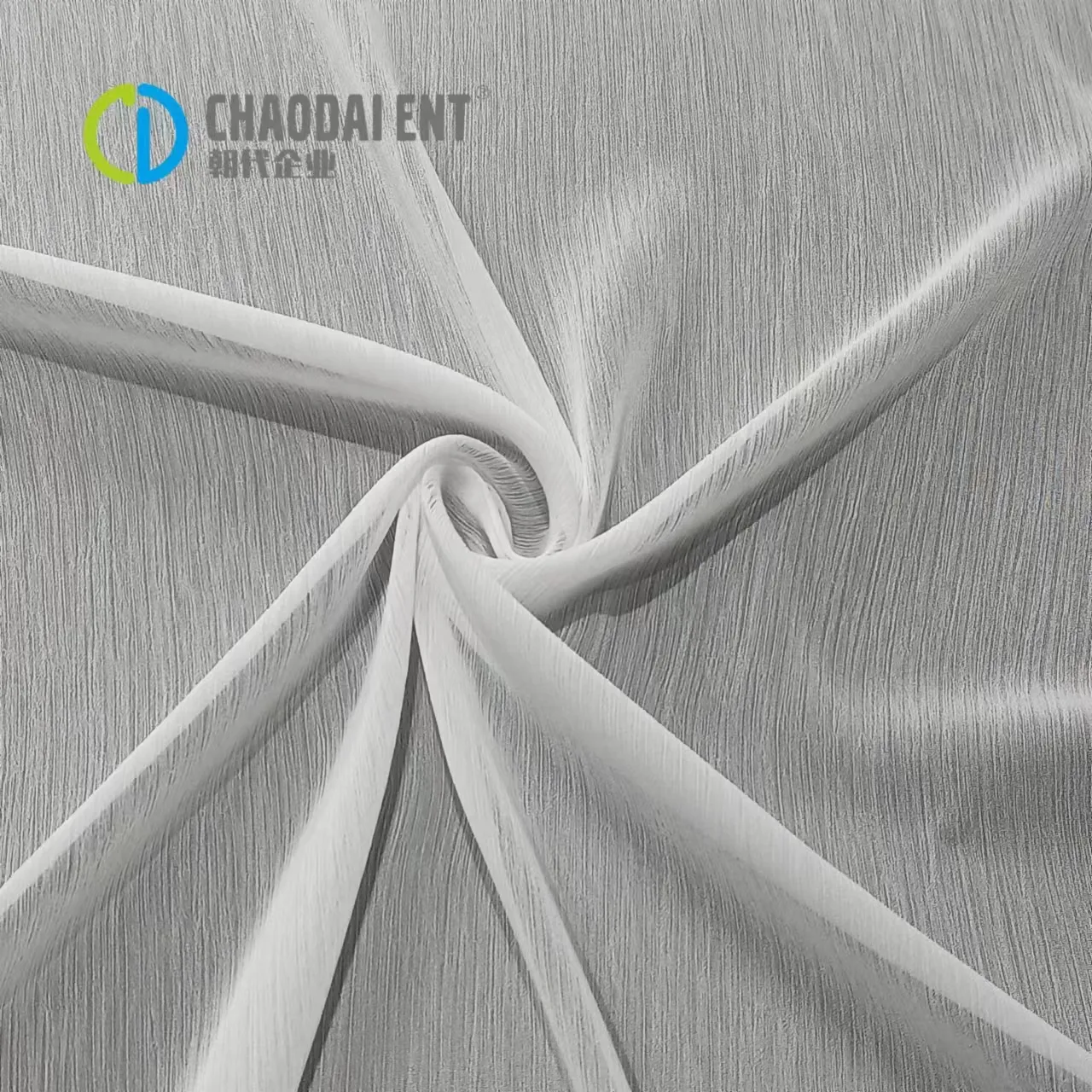 Dünner durchscheinen der 100% recycelter Polyester-Crinkle-Chiffon-Stoff für Kleidungs stücke