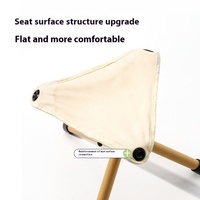Mobi Garden Tabouret triangle en bois massif élégant Chaise de pêche au design moderne avec tissu Oxford pour le serrage