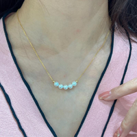 Collier de perles rondes de haute qualité personnalisé, perle de forme ronde, argent S925, collier de perles d'eau douce réglable pour femmes