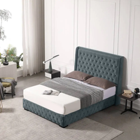 Cadre de lit moderne rembourré avec système de levage à gaz et rangement |   Lit ottoman en tissu |   Lit relevable hydraulique pour meubles de chambre à coucher OEM ODM
