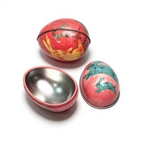 Boîte à bonbons en forme d'œuf en fer blanc pour Pâques, motif lapin, conteneur cadeau en métal, emballage personnalisé avec logo