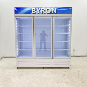 Réfrigérateur commercial vertical à refroidissement direct, vitrine de supermarché avec porte en verre - Product Image 6